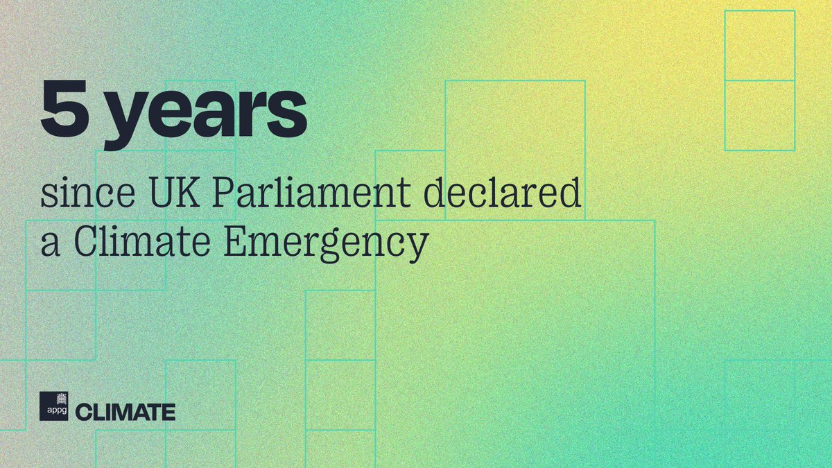 5️⃣ years ago today, @UKParliament declared a #ClimateEmergency.

Since then, the world experienced its hottest year on record. Extreme weather events hit all seven continents. The need for action in the face of climate breakdown has only intensified.