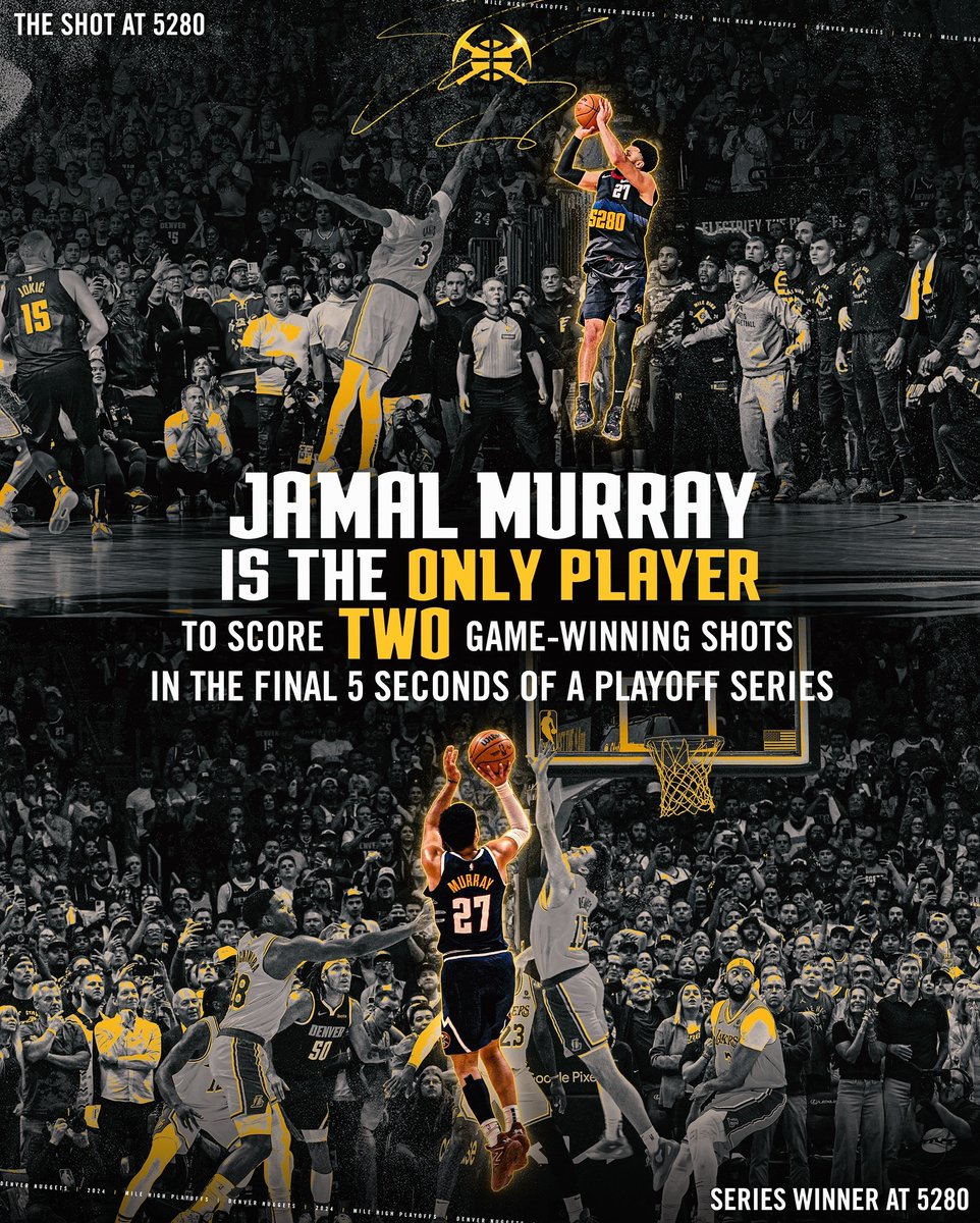 Jamal Murray is built for big-time moments. 

📸 @nuggets

#RepublikaNgNBA #MileHighBasketball