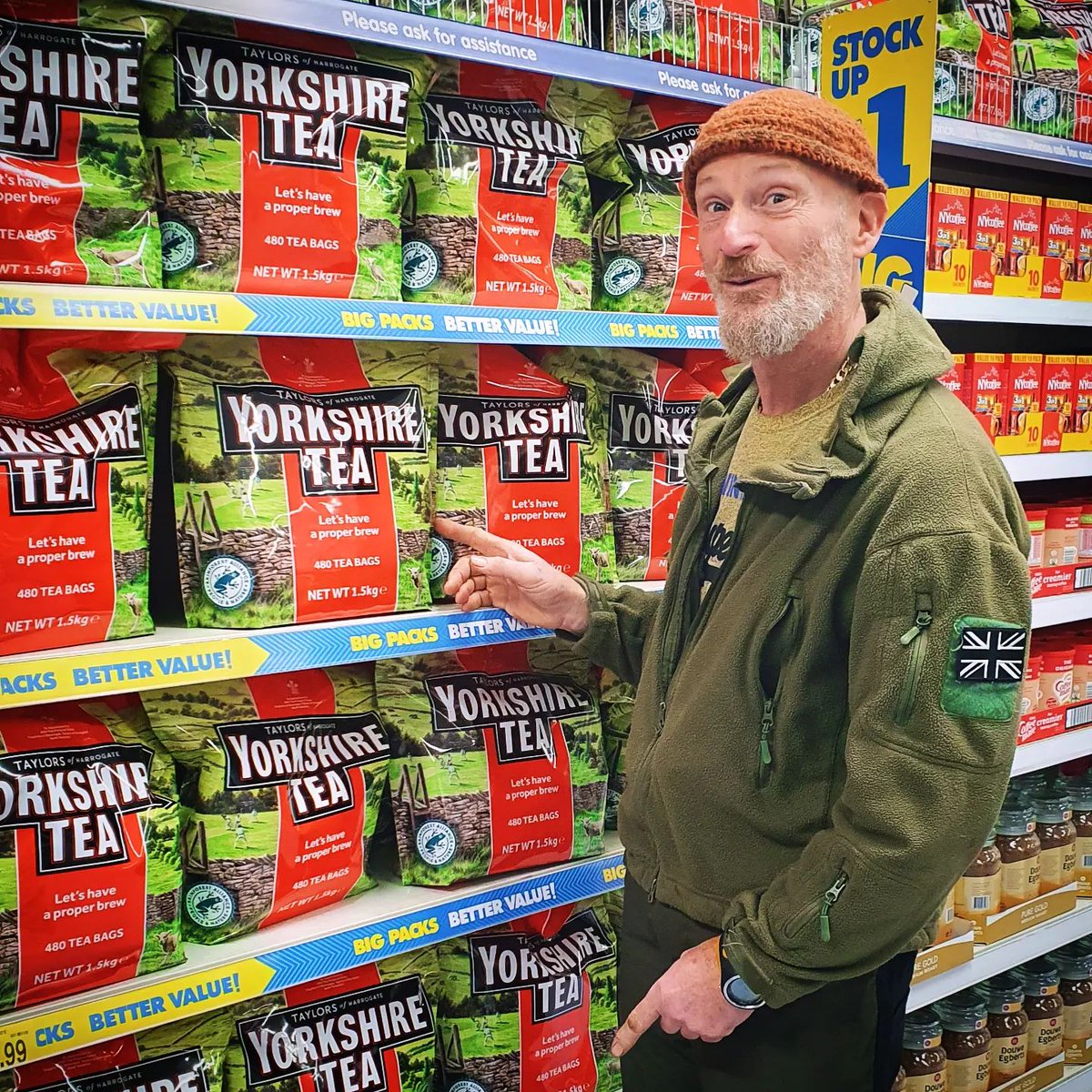 If you ever need a boost, pop into a supermarket and point at some tea. 📷 by instagram.com/roads_home_