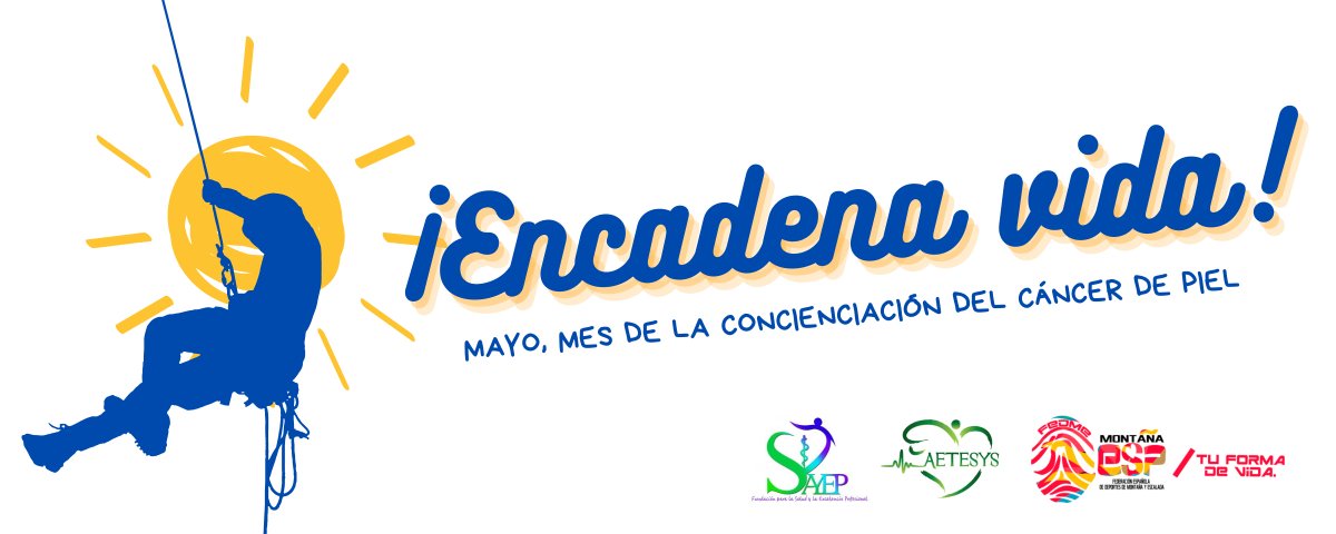 #Salud → Encadena vida: campaña de concienciación del cáncer de piel. Mayo: mes de la concienciación del #CancerDePiel con una campaña para sensibilizar a deportistas 📰 👀 → fedme.es/encadena-vida-… @deportegob @COE_es @depespana #Prevencion #EncadenaVida #SaludFedme