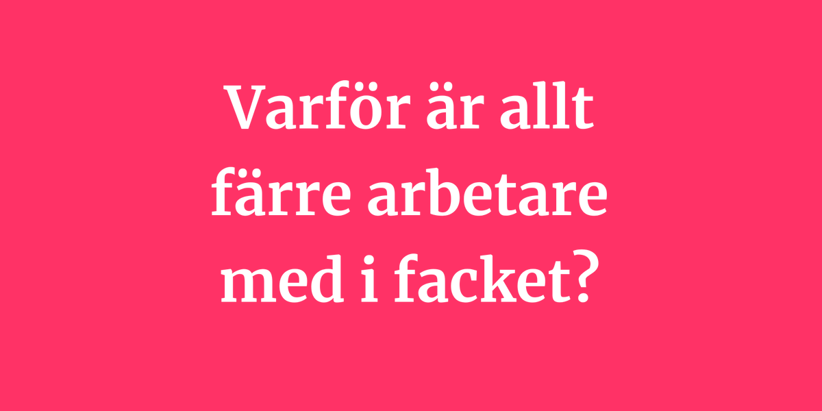 Kunskapsverket's tweet photo. Idag är det första maj, arbetar- och fackföreningsrörelsens högtidsdag. På dagens arbetsmarknad är allt färre arbetare medlemmar i ett fackförbund 🧵(1/3). Läs vår nya analys här: https://t.co/4h7W6Qis5W https://t.co/LYdYFr7pS3