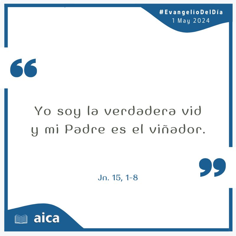 #EvangelioDelDía Evangelio según San Juan 15, 1-8 ow.ly/MPTe50Rt7FR