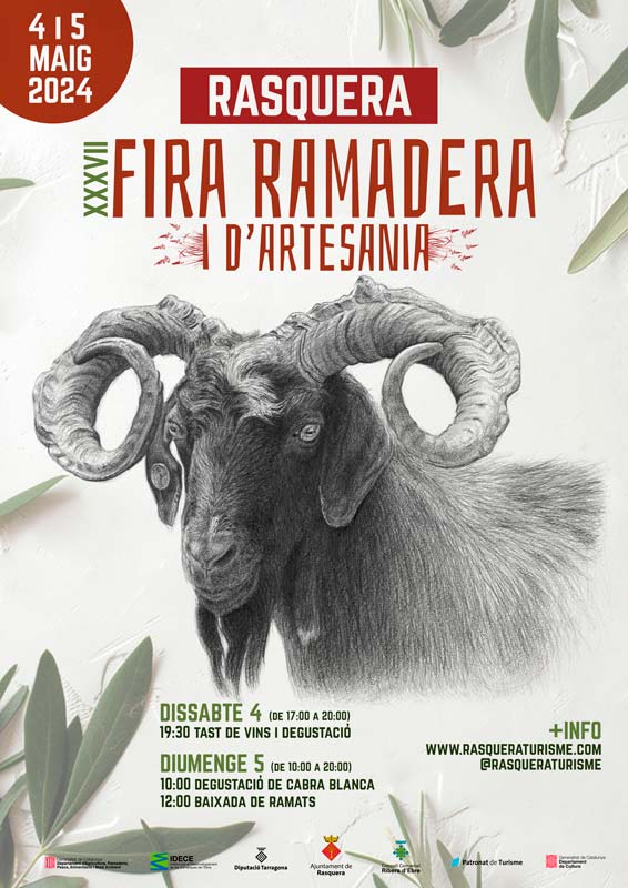 🐐 La cabra blanca de Rasquera serà la principal protagonista de la tradicional baixada dels ramats de la 37a Fira Ramadera i d'artesania de Rasquera. Us hi esperem! 

Més info ☞ tuit.cat/Cl15L 

#TerresdelEbre