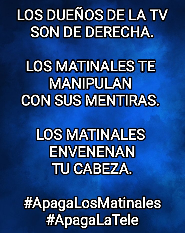 #ApagaLosMatinales #ApagaLaTele