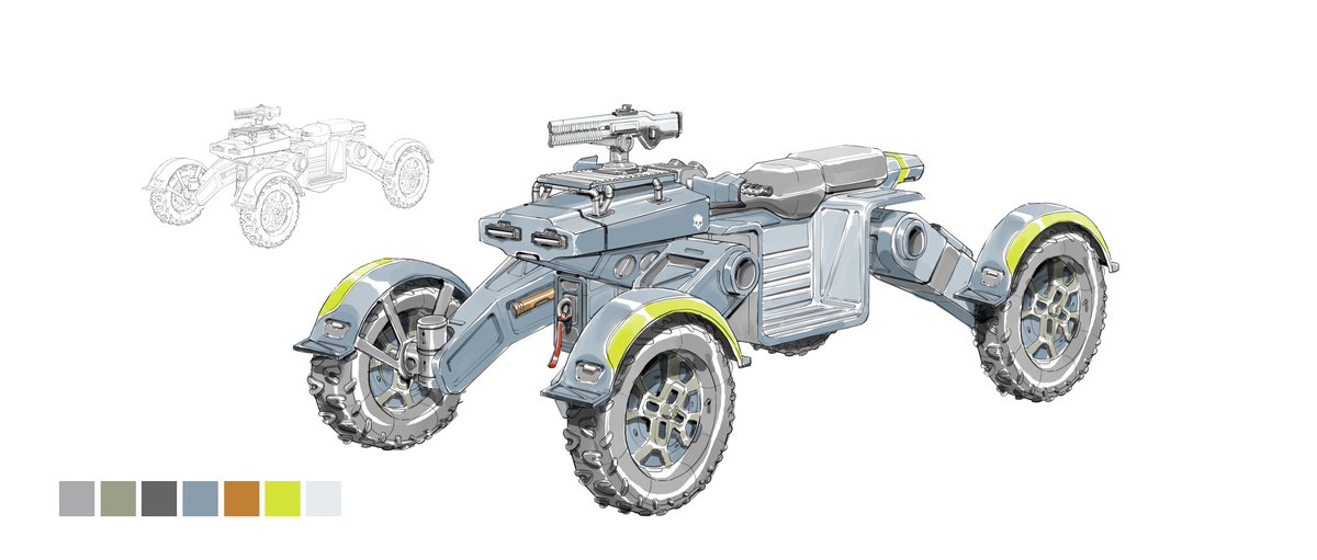 What if Helldivers had a fast, two seats, Quad bike vehicle ? Well, liked the idea, so I designed it.
Would that help spread the Super Earth way of life in your opinion ? ;) 

More on this project here :
artstation.com/artwork/elkxGP