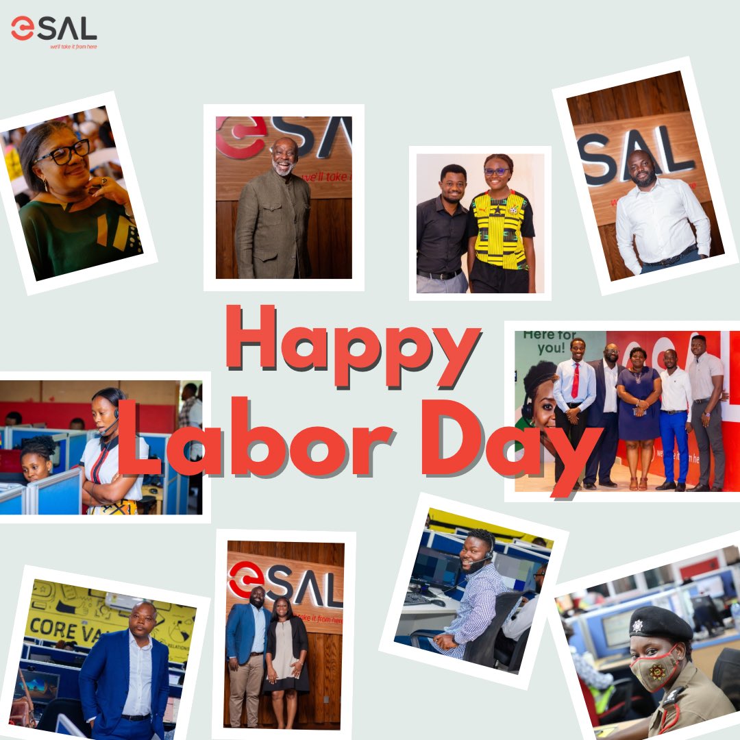 ESALGh's tweet photo. Happy Workers' Day! 
Today, we honor and celebrate your unwavering commitment and hard work at eSAL. Your dedication impacts the exceptional customer service we provide to our clients. Thank you for making a significant difference every day!
#labourday  #celebratingworkers https://t.co/Na15ca7LsW