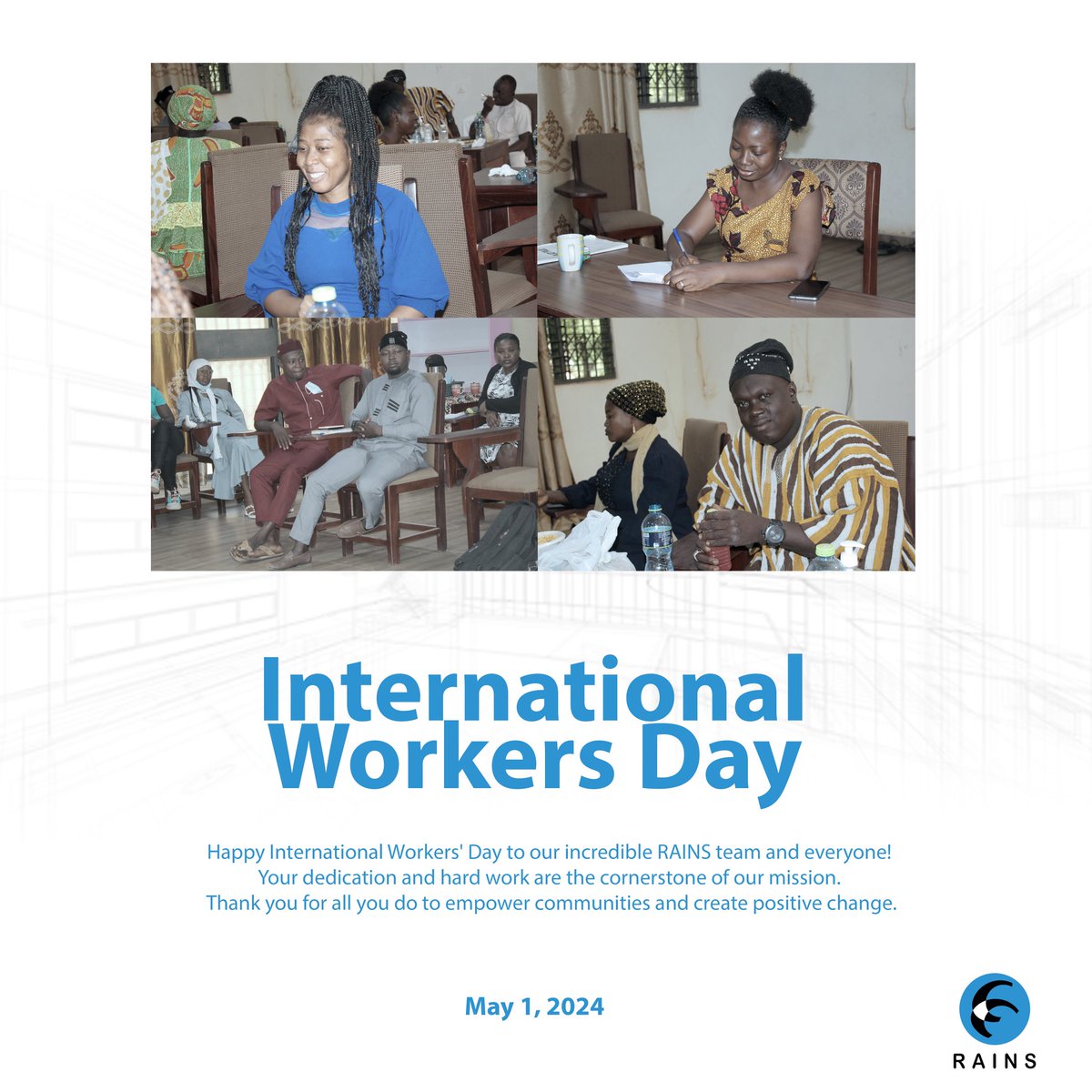 Happy International Workers' Day to our incredible RAINS team and everyone! Your dedication and hard work are the cornerstone of our mission. Thank you for all you do to empower communities and create positive change. #WorkersDay #TeamRAINS @followers