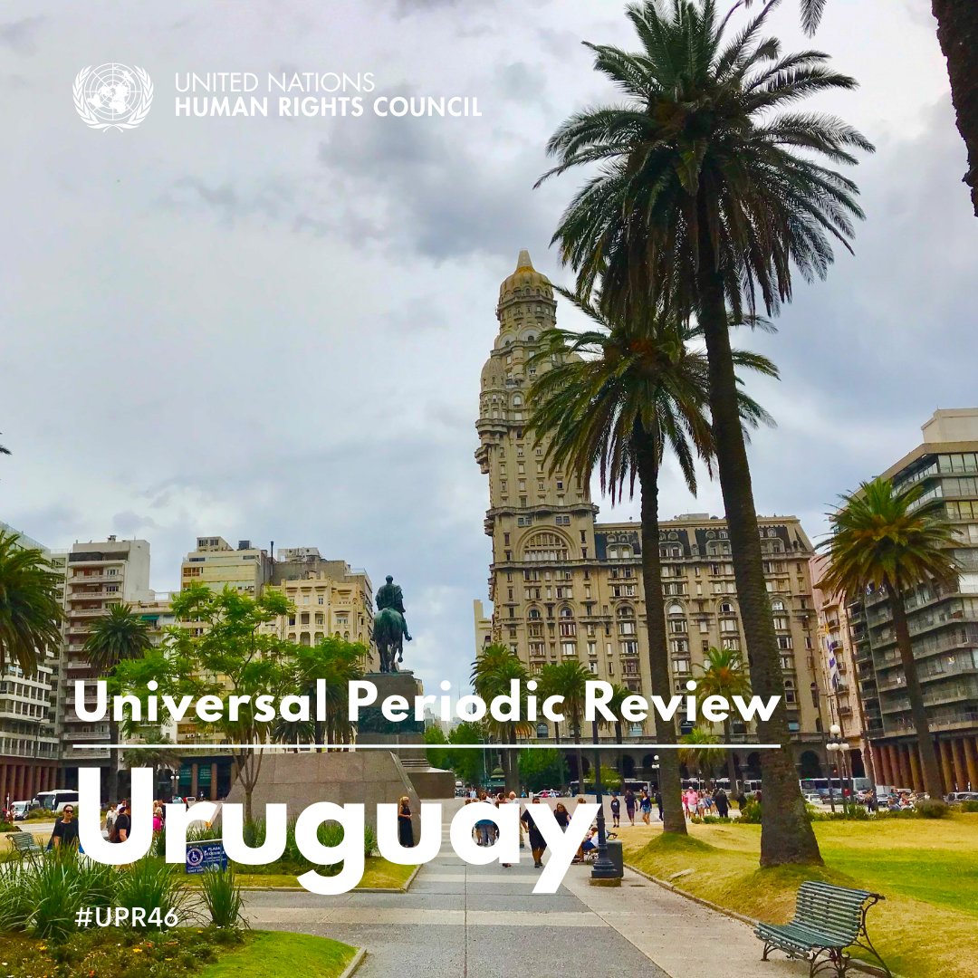 The Universal Periodic Review of #Uruguay has now concluded. 🗣️95 states spoke at the meeting. 📺Watch the review here⤵️ tiny.cc/UPR46UruguayTV The #UPR46 Working Group is set to adopt the report on Friday 3 May between 15:30 and 18:00 (GMT+2).