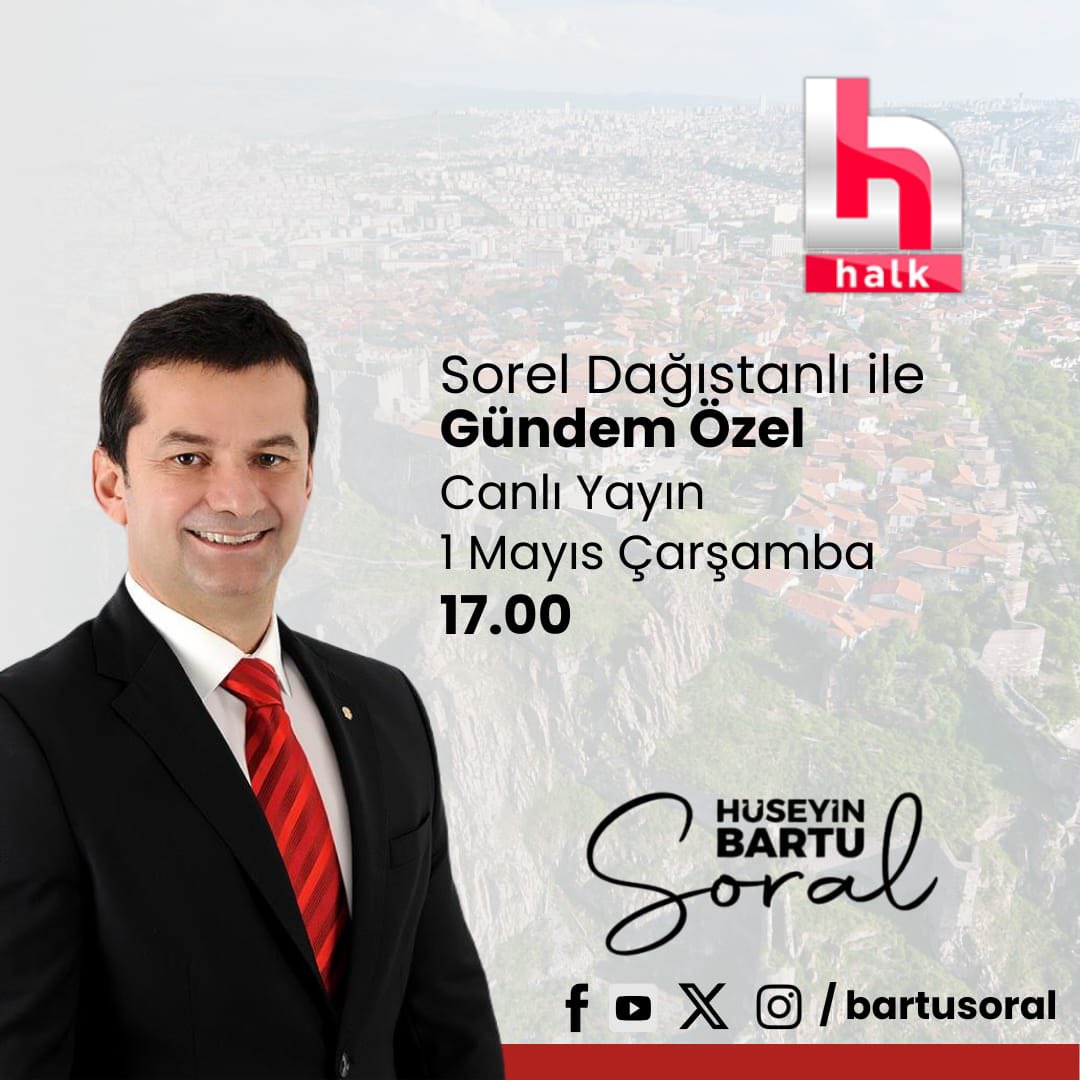 Bugün 1 Mayıs saat 17.00’de HALK TV’de olacağım.