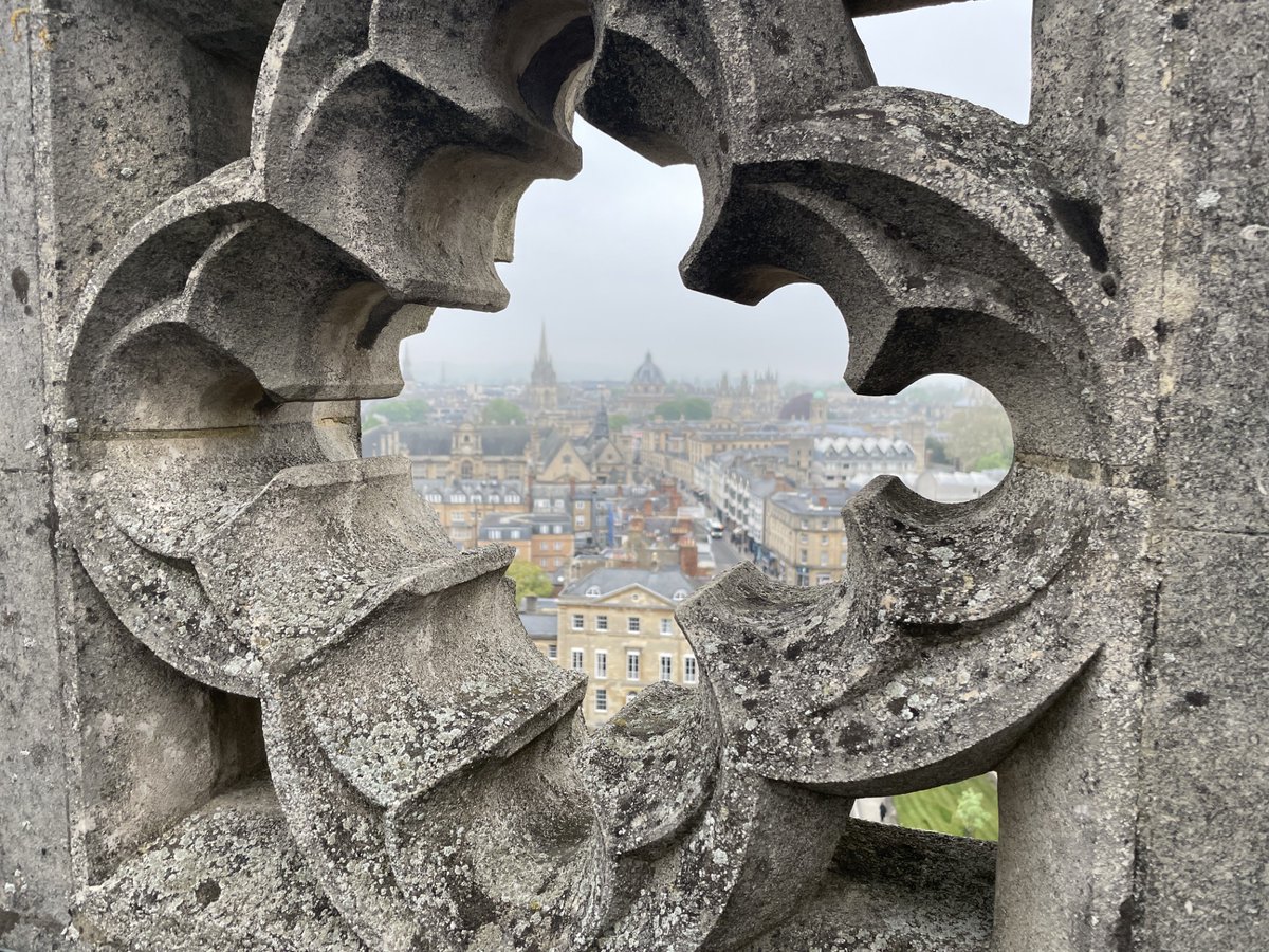 May Day celebrations in Oxford are very special. Today we gave our lucky members the best view in the house – from the top of Magdalen Tower. Join OPT, support our work and enjoy special events like this one: bit.ly/48ZV8l9 #maymorning #dreamingspires #oxford #OPT