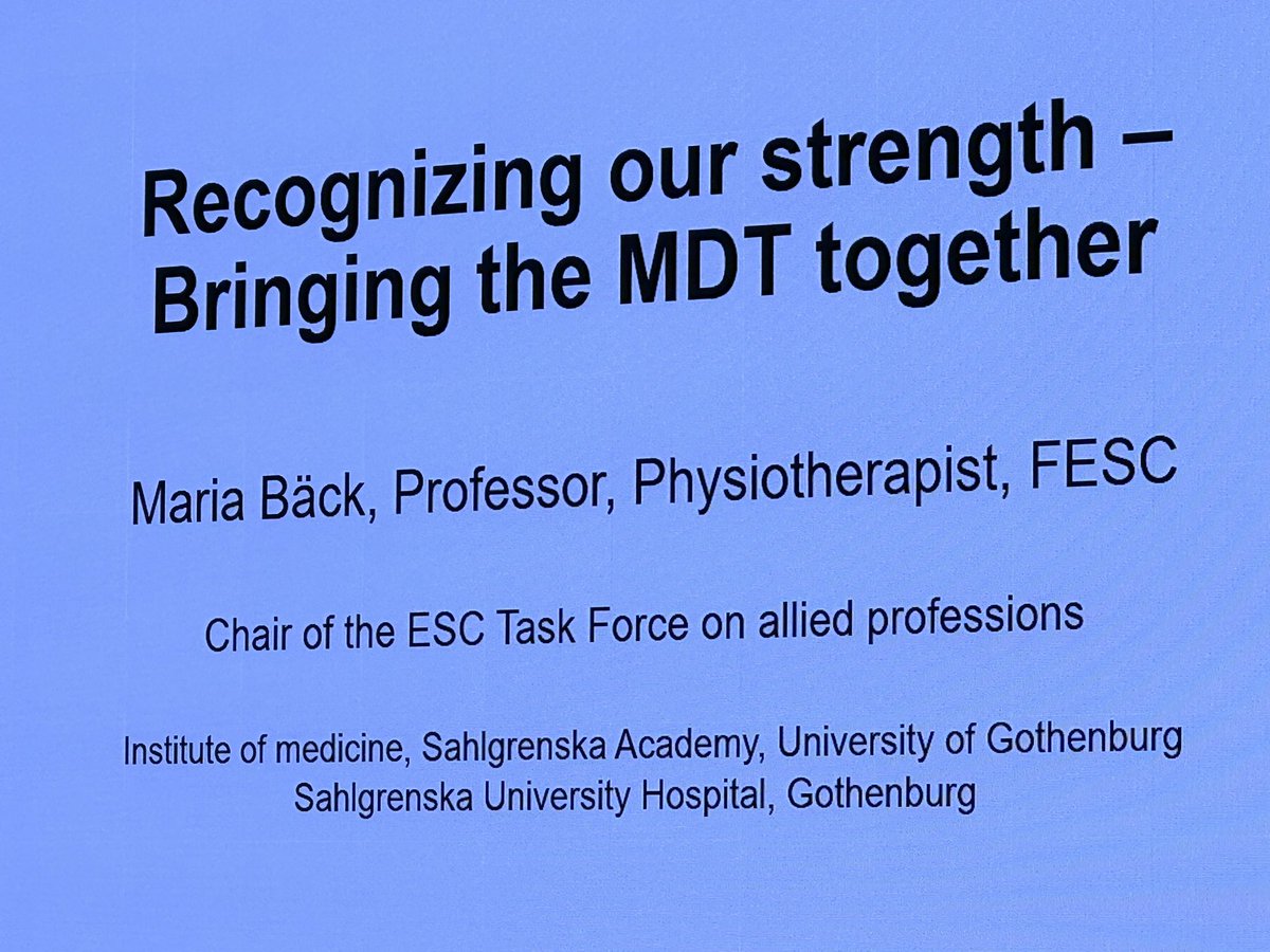 Maria Bäck, Allied Professional Task Force Chair <a href="/escardio/">European Society of Cardiology</a> provides update of Bringing The MDT Together. Understanding Roles and Responsibilities. <a href="/ACNAP/">A.C.N.A.P</a> <a href="/ScotCardio/">ScotCardioSoc</a> #SCSSpring24