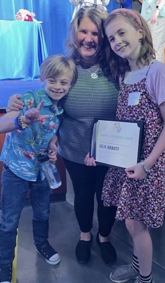 Oh what a night! Congratulations to Julie A. for winning the Making a Difference Award and to the Reading Olympics Team for securing a blue ribbon! #penndelcoproud