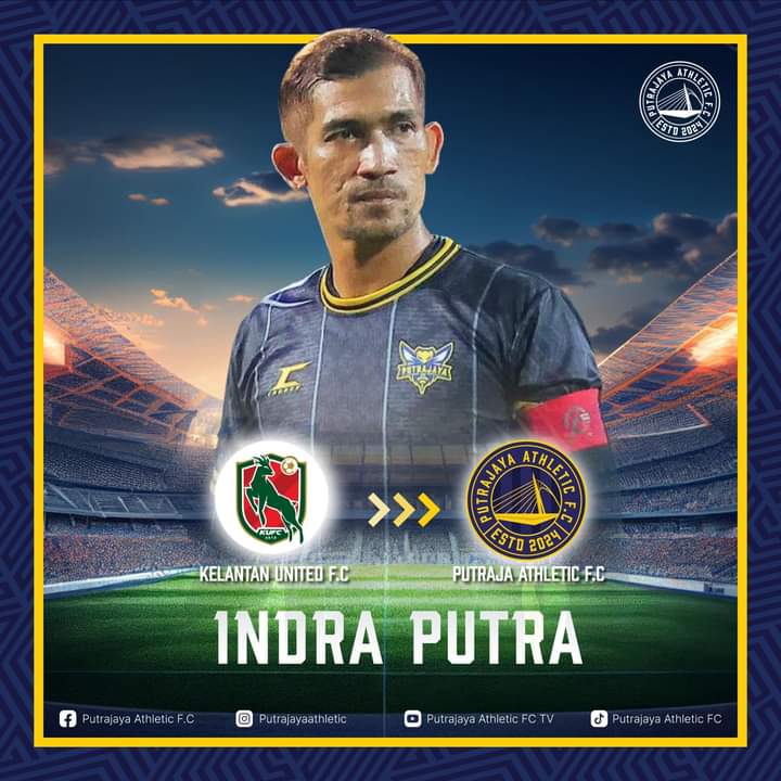 Di usia 43 tahun, Indra Putra Mahayuddin masih teguh meneruskan kariernya! 💪

Untuk musim 2024-25, Indra Putra sah akan beraksi bersama Putrajaya Athletic dalam saingan Liga A1 Semi Pro (dahulunya Liga M3).

Karier kelab Indra Putra
1997-2003: Perak
2004-2007: Pahang
2008: