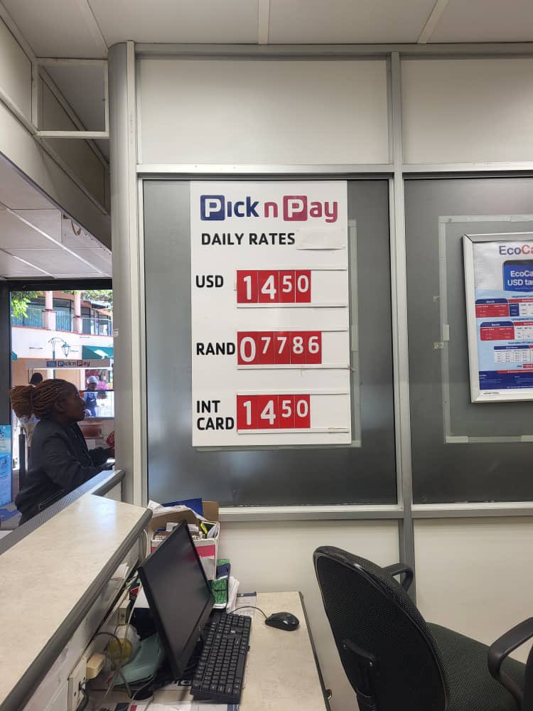 While many are forced to use the fictitious fixed rate of US$1 to ZiG13.56, Zimbabwe’s second biggest supermarket group has moved its rate to ZiG14.50 to the US Dollar.

A senior retail director told me that businesses have been allowed a latitude of 10%.
But if you work back 10%