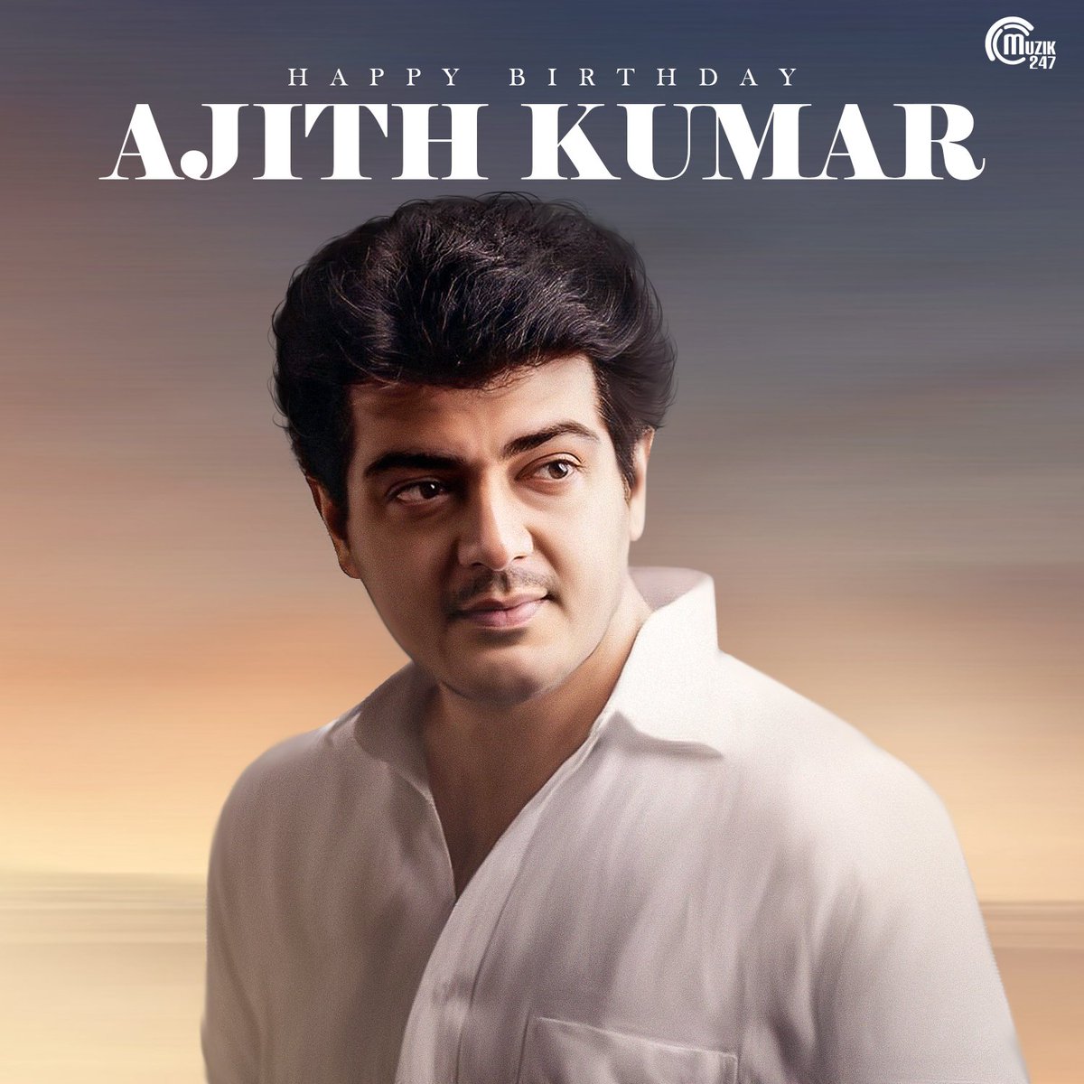 Happy birthday to the charismatic #AjithKumar! Here's to another year of setting the screen on fire with your talent and charm! 🎉🌟🎂 #HBDAjithKumar #HappyBirthdayAjithKumar
