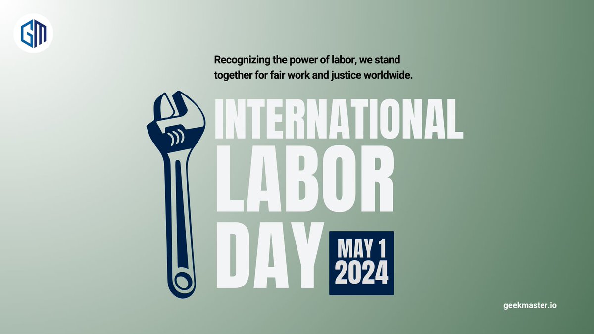 geek_master__'s tweet image. Today, we recognize and celebrate the invaluable contributions of workers everywhere and keep the conversation going on fair work and justice for all. Happy International Labor Day!

#geekmaster #HappyLaborDay #laborday #digitalmarketingagency