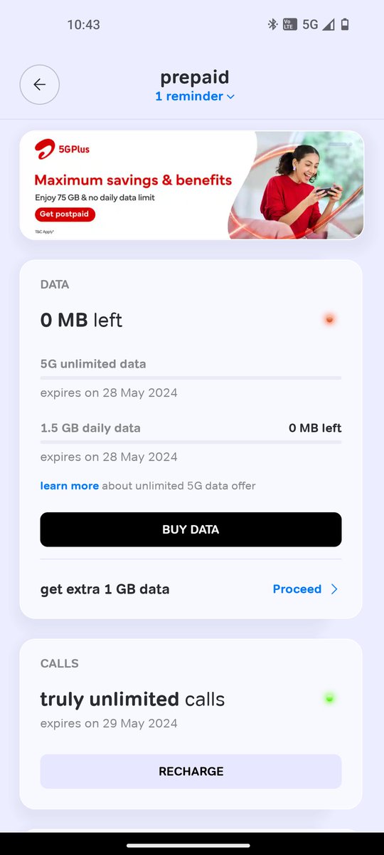 @Airtel_Presence there's no such thing as unlimited data all I see here is a scam being run successfully. Paying extra for unlimited data goes to waste as it doesn't work. 
Waiting for 28may and I'll get rid of Airtel