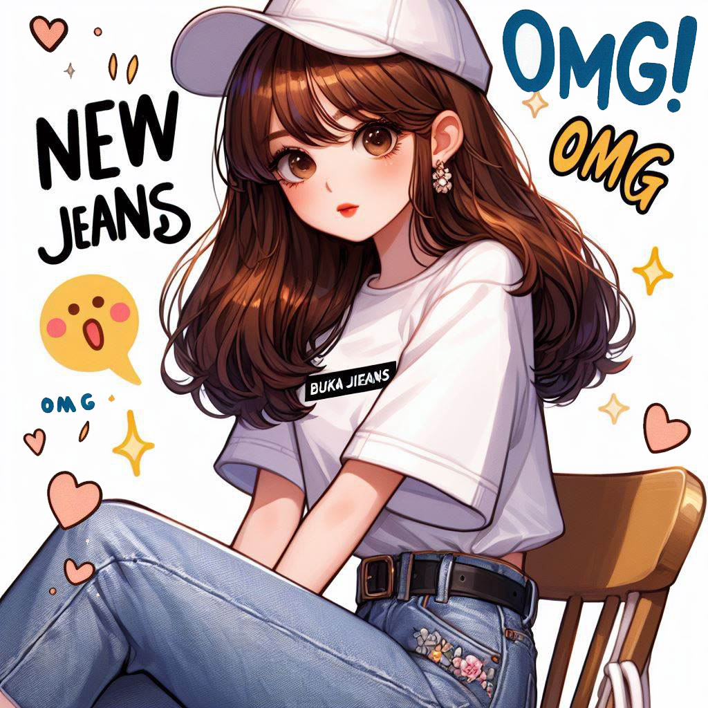 #AI美少女 #AIイラスト好きと繋がりたい #NewJeans 朝からずっと作業しながらBGM（YouTube）でニュージーンズ聴いてるヘビーローテーション🎵