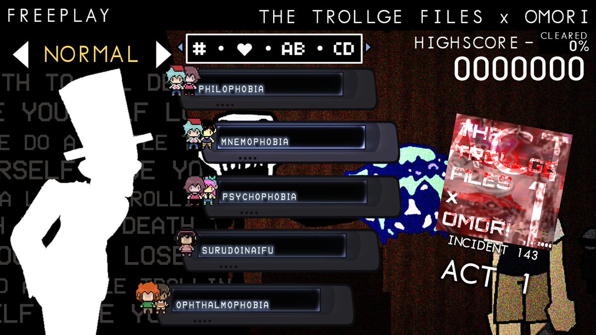 The Trollge Files x OMORI - Hypothetical Updated Freeplay Menu