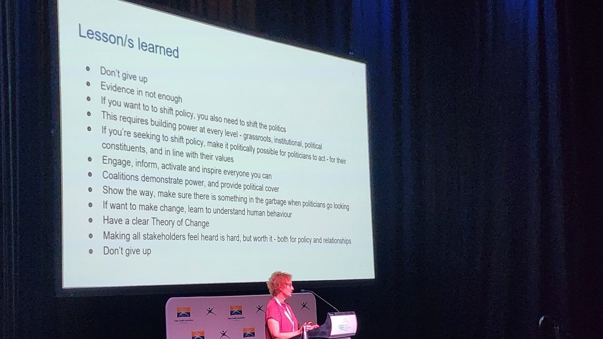 Excellent points on lessons learnt for #advocacy for taking actions on #climatechange, presented in the plenary session today at the #Prevention2024 conference by @_PHAA_