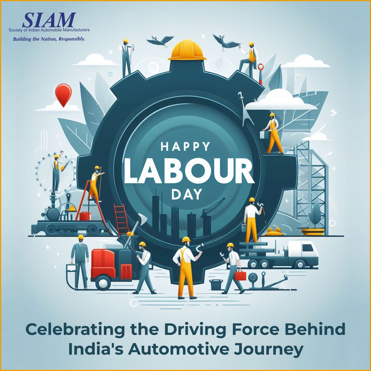 The success of the Indian Automotive sector is built on the foundation of our hardworking workforce. We acknowledge and appreciate your dedication and effort that has driven the Indian Mobility Industry forward. #SIAM #BTNR #LetsCelebrateLabourDay