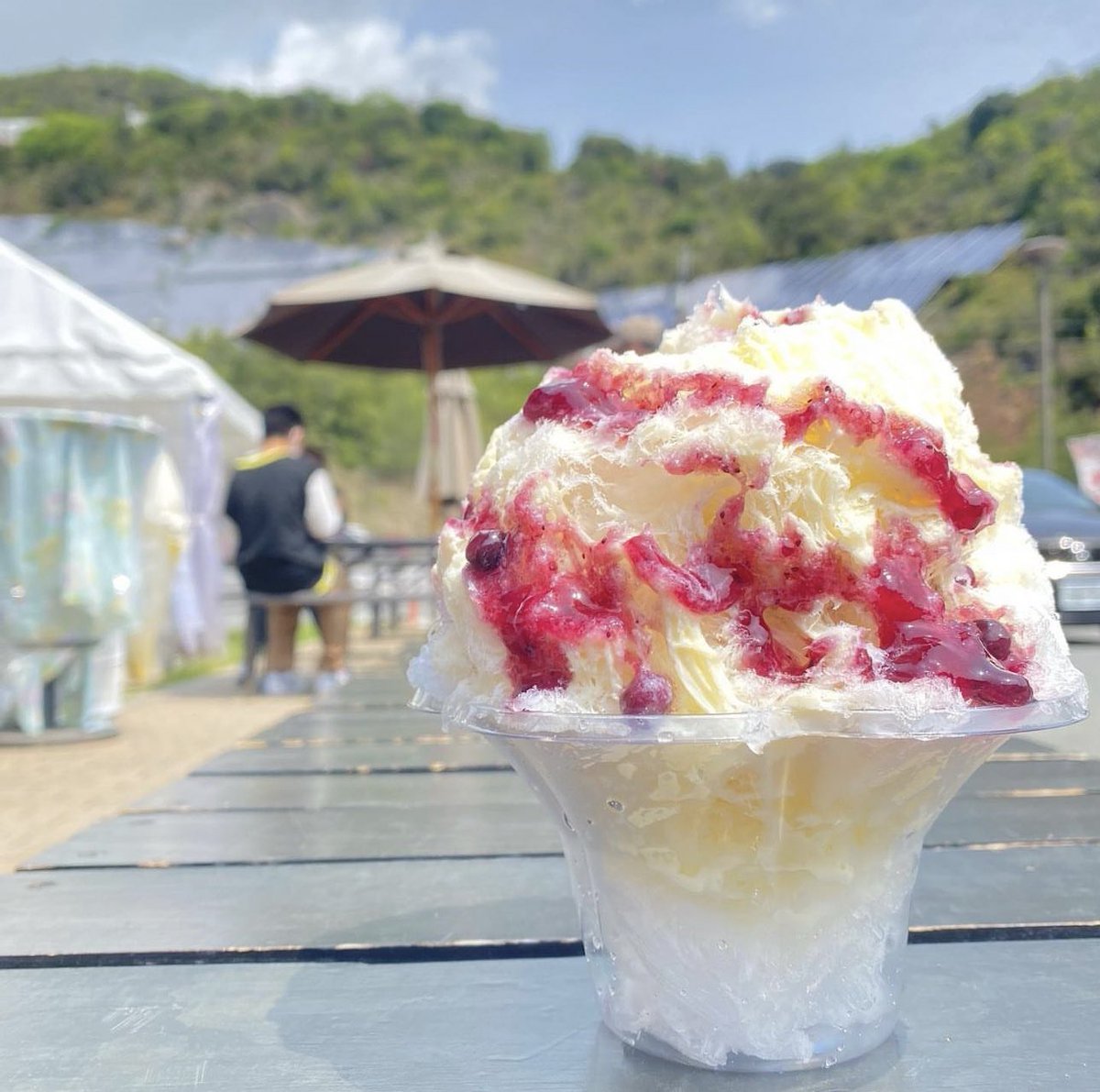 海風kitchenにて毎年大人気のかき氷🍧 5/3よりスタートします✌🏼✌🏼 5月はGWと土日祝日が販売日‼️ 海風kitchenで待ってます😍😍👐🏻 #道の駅みつ #海風kitchen #かき氷