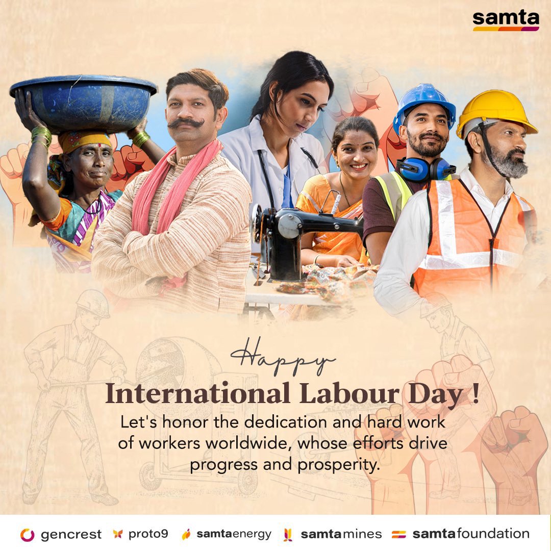 GencrestPvtLtd's tweet photo. Celebrating Labour Day with gratitude for the dedication and hard work of workers everywhere.
#LabourDay #InternationalWorkersDay #WorkersRights #FairWages #Empowerment #LaborRights #Workforce #Recognition #Appreciation #Dignity #SamtaGroup https://t.co/fvY9gUwcyW