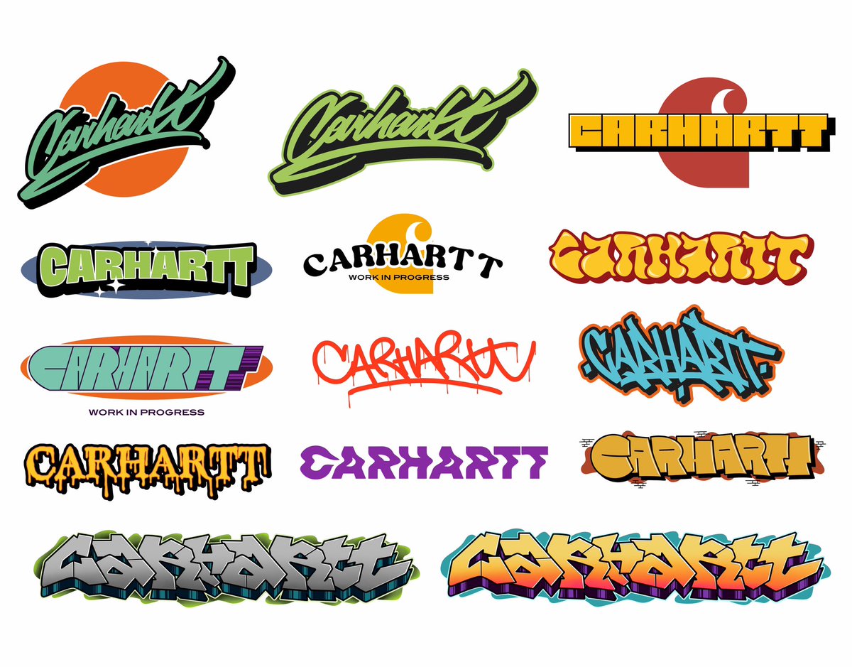 DanilKozik's tweet photo. Fonts &amp; Graffiti concepts for prints @CarharttWIP https://t.co/EplPdzFbyc