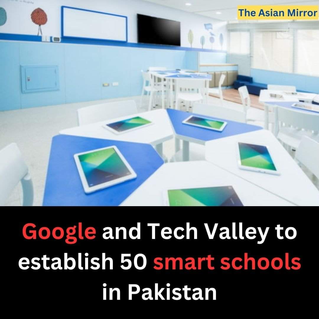 The Google for Education team, in partnership with local partner Tech Valley, has unveiled plans to establish 50 smart schools in Pakistan.

Read story:
theasianmirror.com/top-stories/50…

#Google #TechValley #SmartSchools