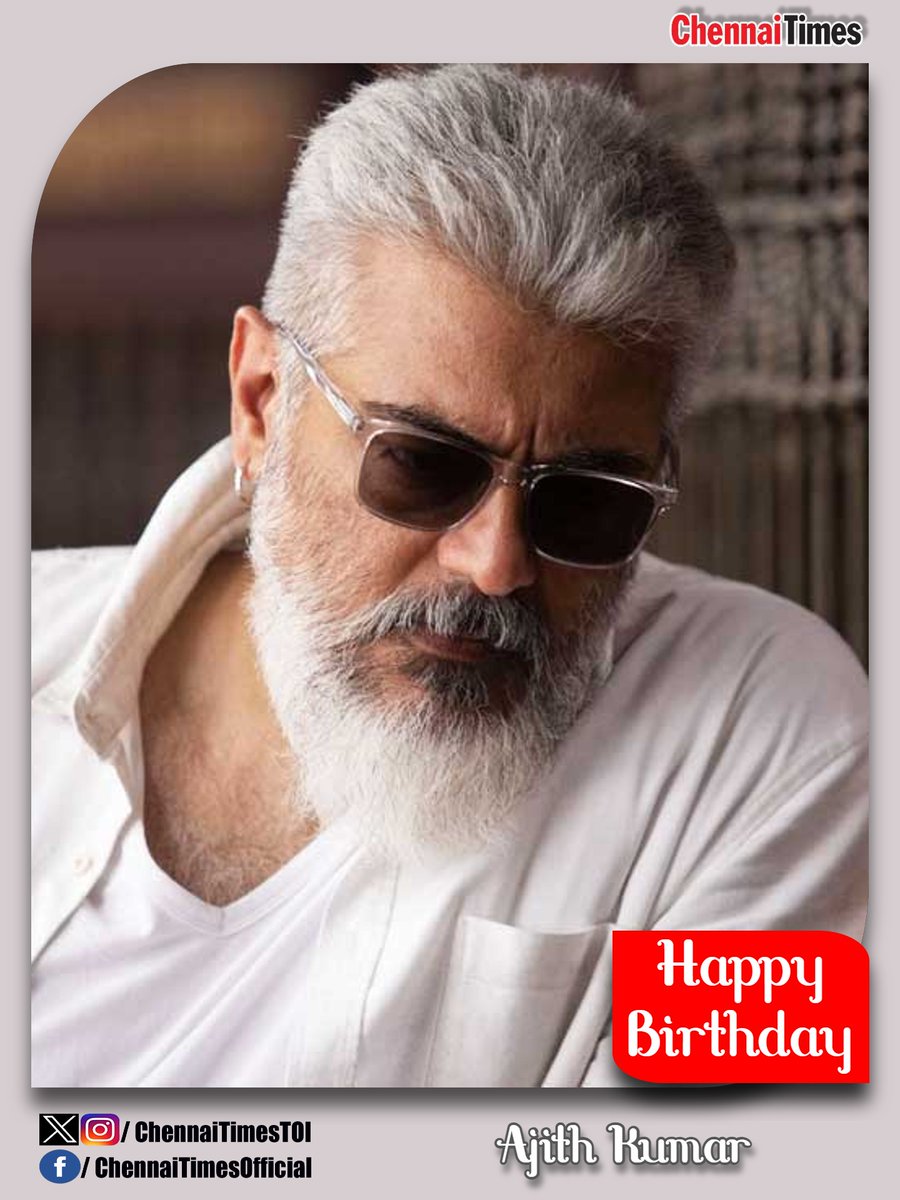 Here's withing the stylish star #AjithKumar a very happy birthday and a wonderful year! 

#HappyBirthdayAjithKumar #HBDAjithKumar #HappyBirthdayAjith #HBDAjith