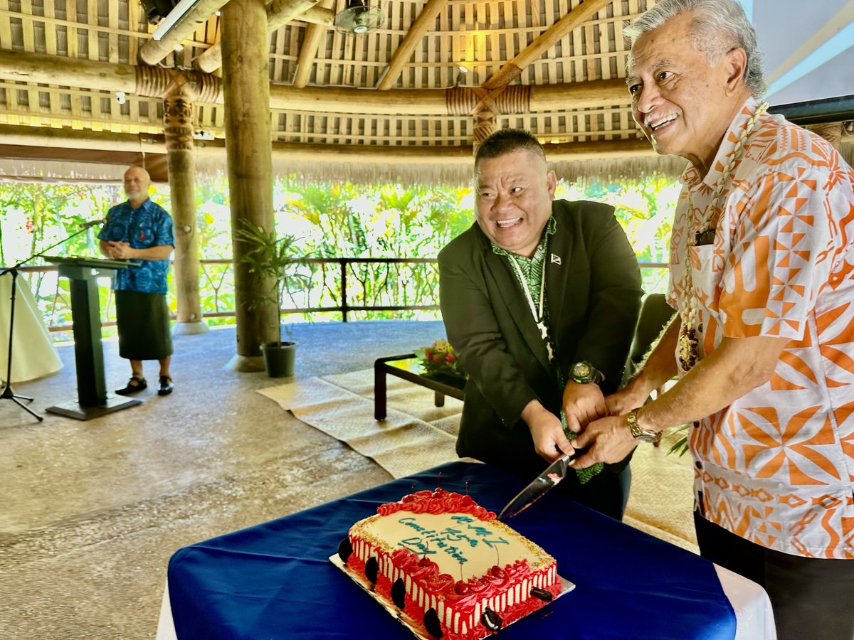 #PacificSovereignty The people who power our #PacificWay were front of mind today as we celebrated with @RMI_Fiji and RMI @USPSA_ guests, marking RMI's 45th Independence anniversary. Kommol tata to Terry Keju, Deputy Chief of Mission at the #RMI Embassy in Fiji, and your team!