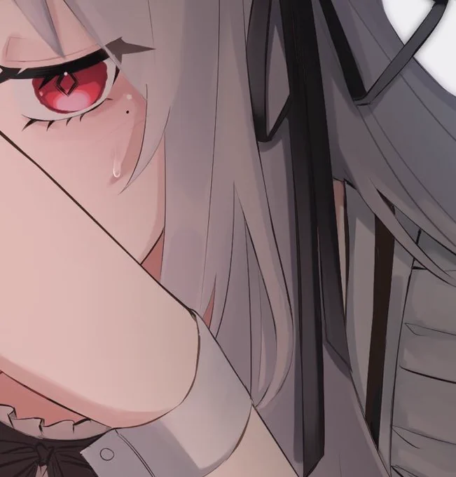 過去絵見てたら自分このタイプの汗の 描き方多いなだって楽なんだもん あと背景暗くしがち〜