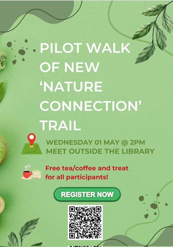 @maynoothuni @healthycampusmu team invites staff and students to connect with nature...always! But today, take a few minutes to explore the campus to help create the Nature Connection Trail route. All welcome 📅 Wednesday 1st May 🕐 2 pm 📍 Outside @library_MU Free tea & coffee