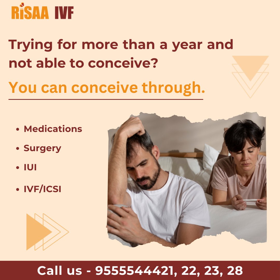 'Struggling with infertility for over a year? You're not alone.  But with RISAA IVF, we're turning hope into possibility. #RISAAIVF #InfertilityWarrior #NeverGiveUp'