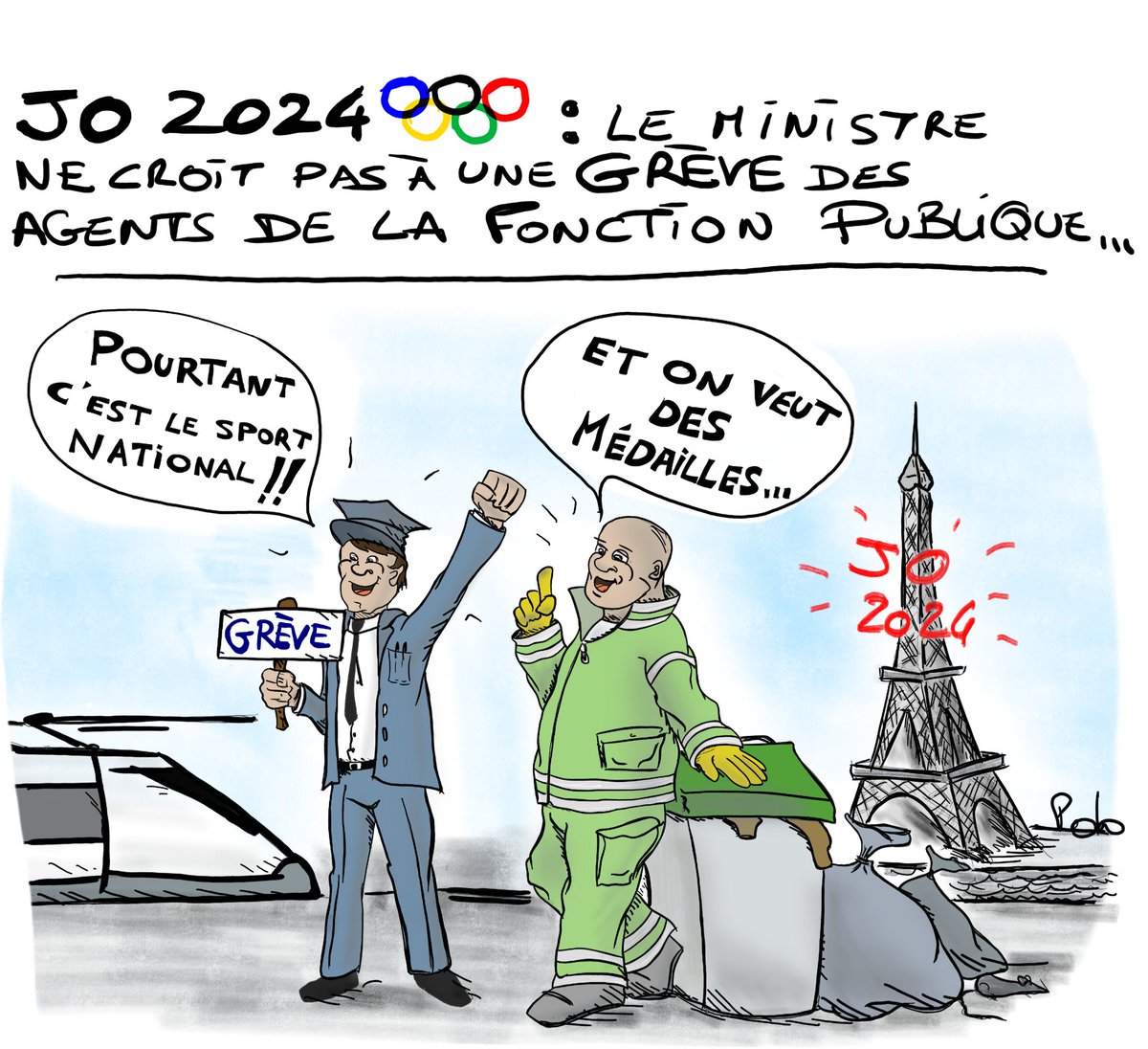 #dessindujour #dessindepresse # jo2024 #JeuxOlympiques2024