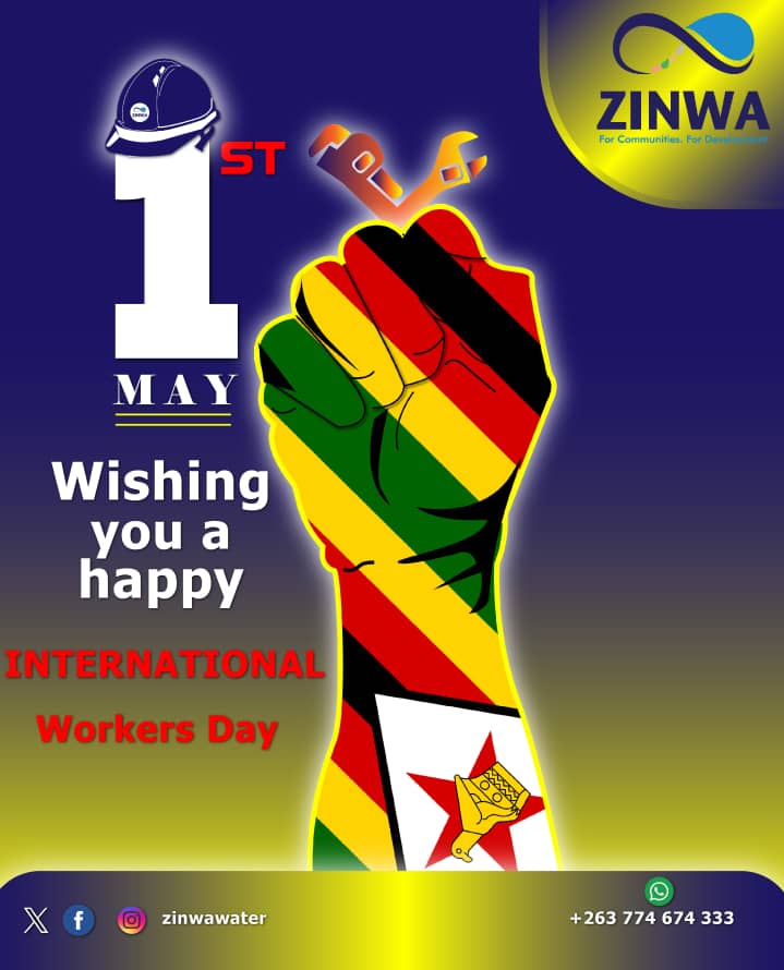 #ForCommunities #ForDevelopment #workersday2024 #InternationalWorkersDay Celebrating the men and women who always go that extra mile, always give their best shot, and diligently work to ensure that the nation has #water. @Marjorimunyonga @MoLAFWRD_Zim @obertjiri @TMaurikira