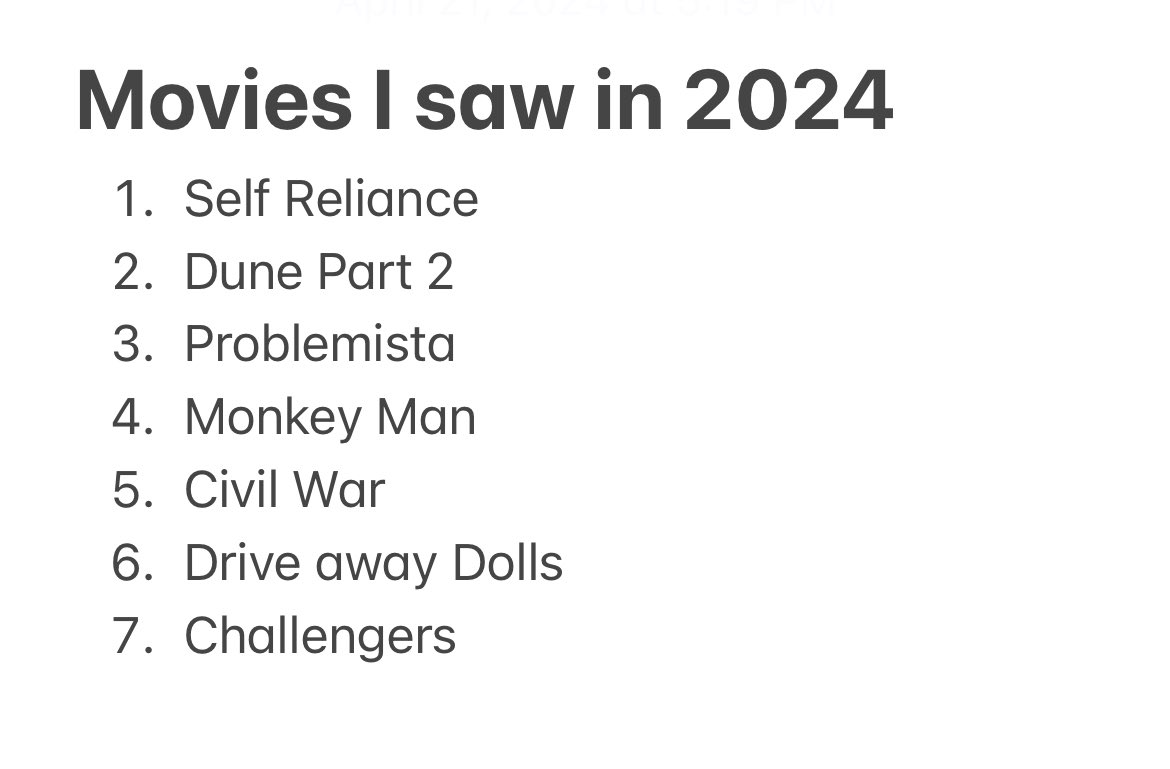 Only seven new movies deep so far this year but I like how eclectic the list is. Excited to see what it looks like by the end of August.