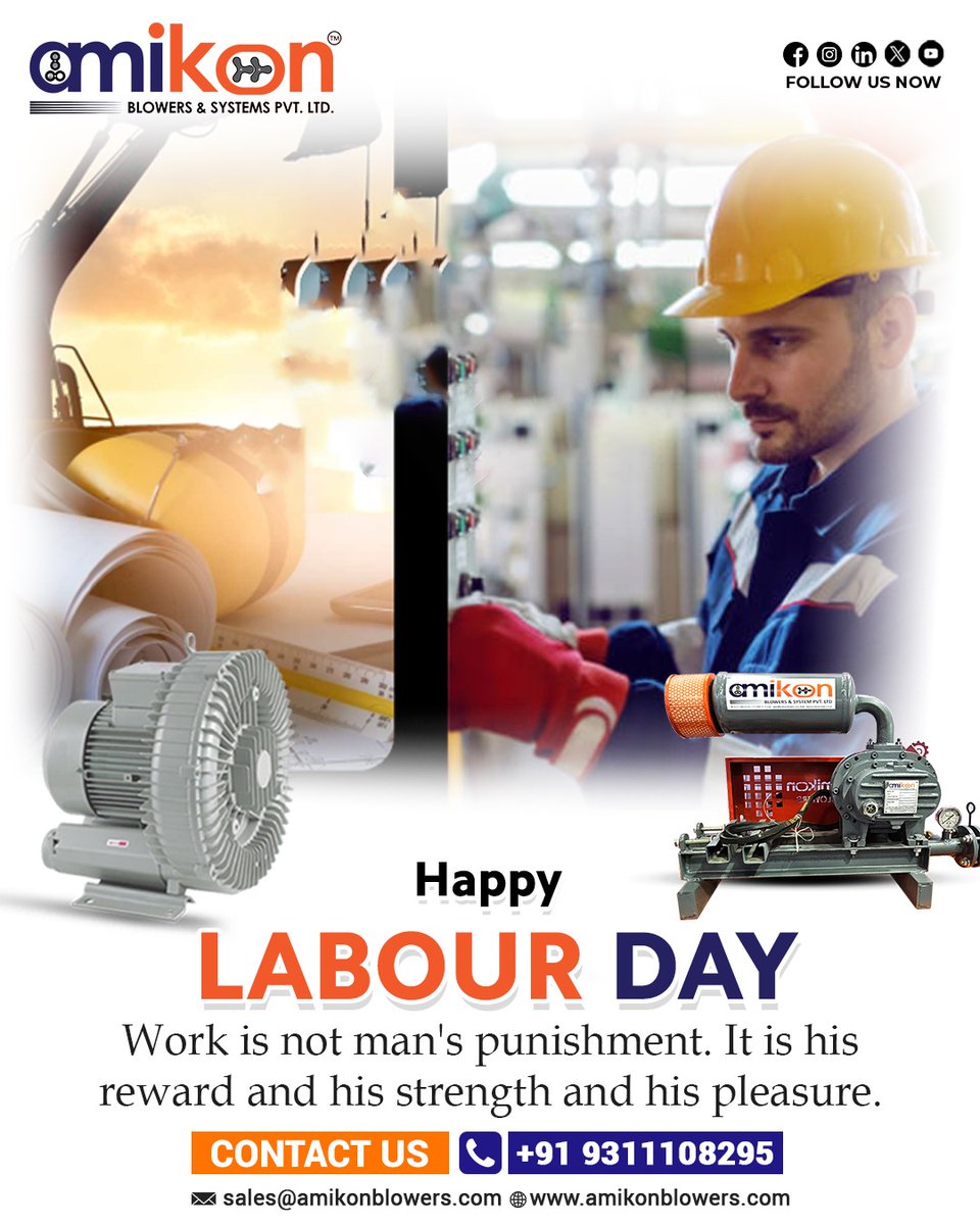 Today we celebrate the strength, dedication, and resilience of the workforce. Happy Labor Day
.
.
#Amikon #Amikonblowers #LabourDay #MayDay #WorkersDay #InternationalWorkersDay #WorkersDay #LaborMovement #SocialJustice #Workforce #EmployeeRights #LabourRights