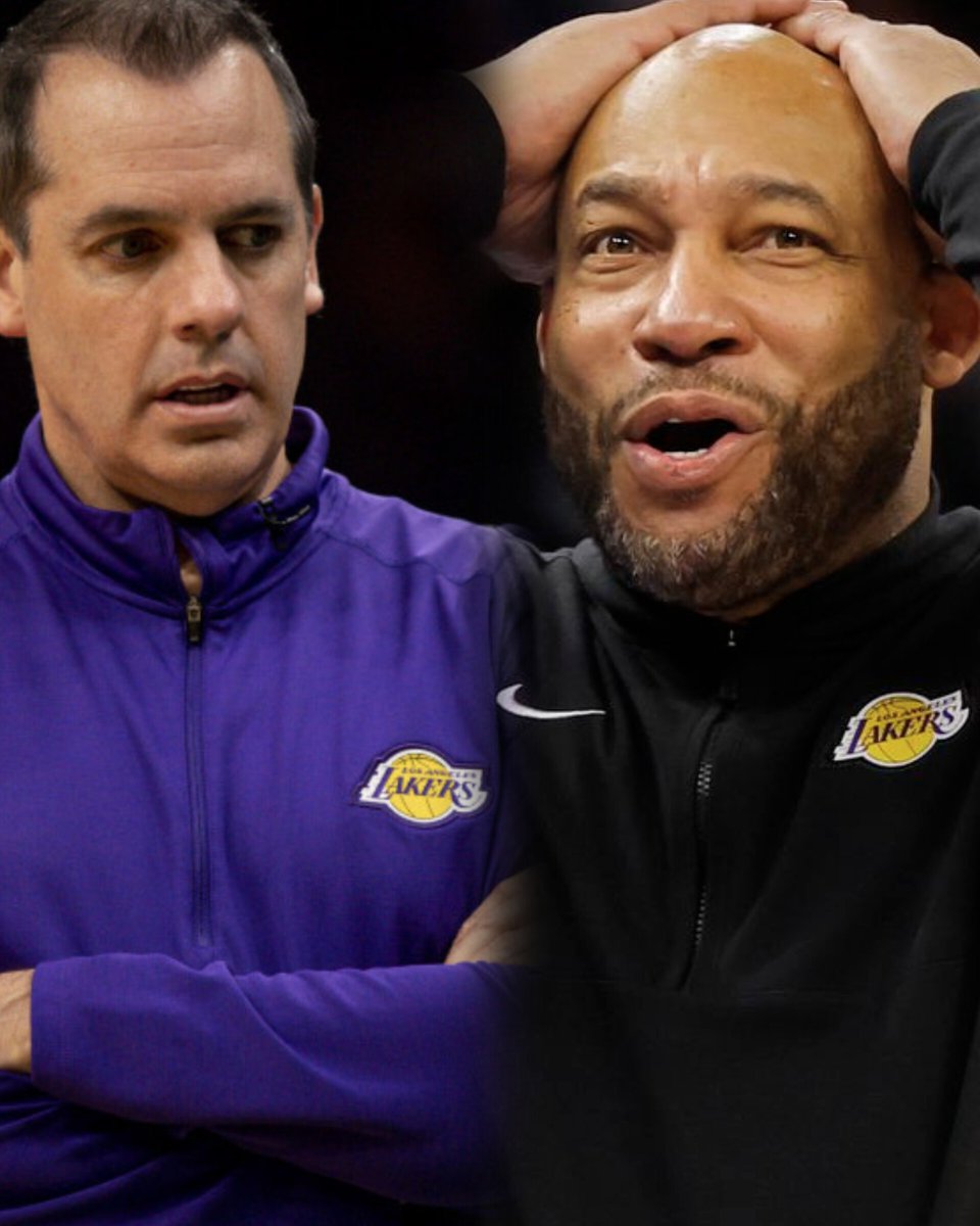 Michaeldata23's tweet photo. ⚠️🚨Los último Entrenadores.

🔻 LUEGO DE LOS RECLAMOS DE LEBRON JAMES EN PLENOS PARTIDOS Y la Eliminación de Lakers en Primera Ronda" se hace difícil pensar que para la Próxima Temporada lo tendremos a Ham" de Vuelta, desde Frank Vogel salió en 2022!

#basket 
#Lakers 
#playoffs https://t.co/sDfVOVzHSn