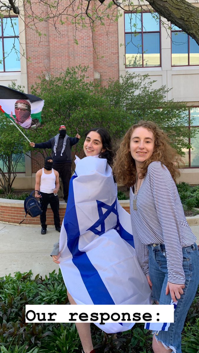 At DePaul University: The real difference between peaceful protest and incitement of violence. Thank you to these queens! 
#depauluniversity #israel