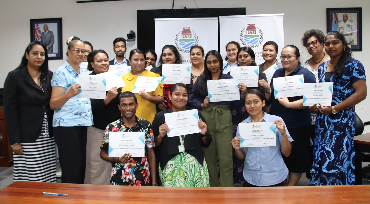 Check out our recent training with the @fcef_fiji !Led by Ms. Sheba Cavu, a seasoned expert with 10 years in the field. For more on FCEF training opportunities, email training@fcef.com.fj or call 3313188. #RespectfulWorkplace #FCEFTraining #ProfessionalDevelopment
