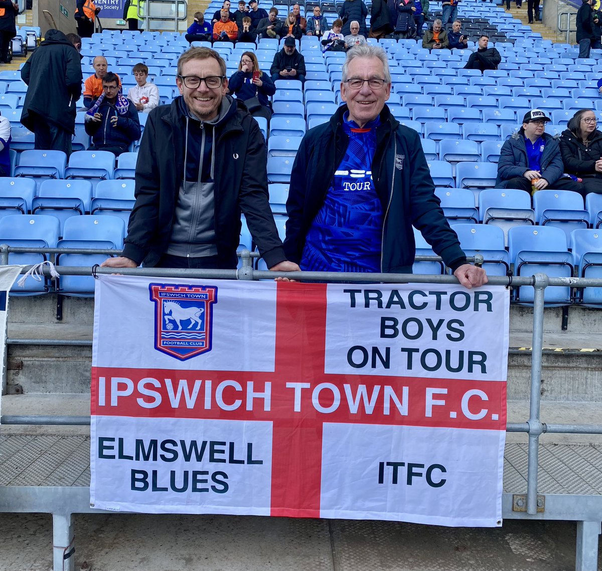 4 hours sleep, 12.5 shift and hungover!! Worth every second!! #itfc #coyb #fatherandson