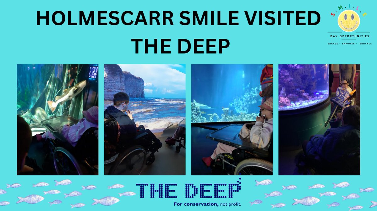 Holmescarr SMILE visited @TheDeepHull. Everyone had an amazing day seeing the fish, sharks and penguins! We can't wait to visit again. #TheDeep #Holmescarr #SMILE @DoncasterDamian