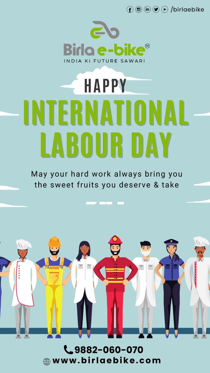 To the ones who put their hearts and souls into everything they do, Happy Labour Day! Your efforts don't go unnoticed. 🌟💪

#birlaebike #IndiaKiFutureSawari #LabourDay #HeartAndSoul #Dedication #HardWork #EffortAppreciation #WorkEthic #CelebrateLabor #LabourDay2024