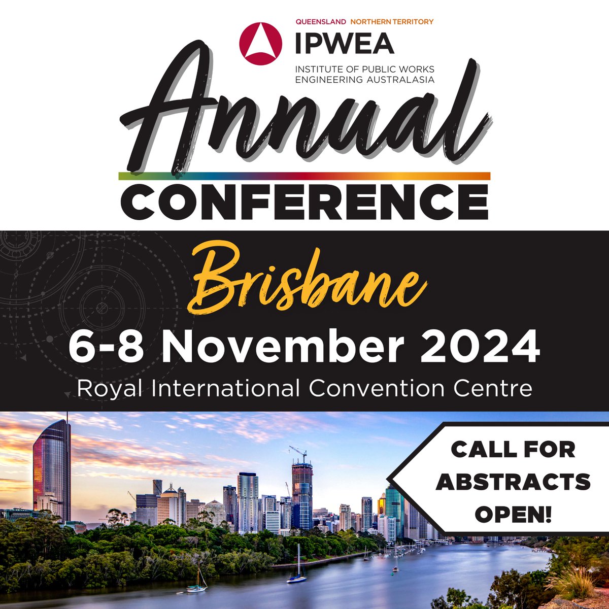 📣 Abstract submissions are now open for the 2024 IPWEA-QNT Annual Conference!

Don't miss out on this invaluable opportunity to present and connect with fellow industry peers.

Submit your abstract today! 👉ow.ly/C2aT50Rt8ZK

#IPWEAQNT24 #CallForAbstracts