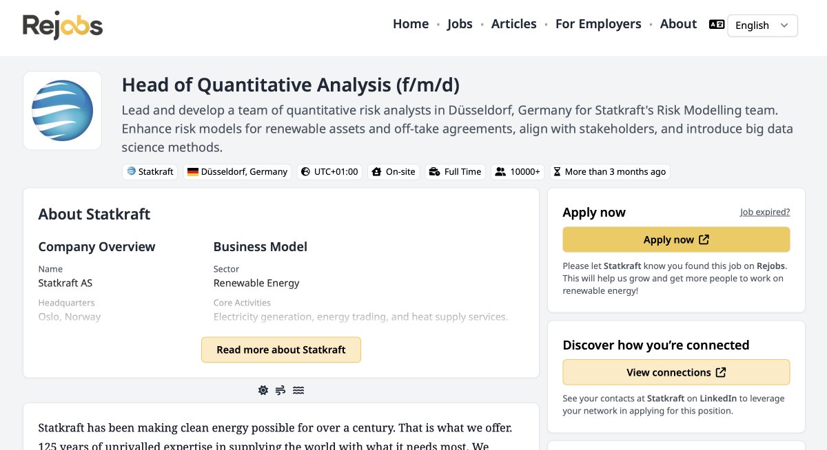 💼 Added company profiles of #RenewableEnergy employers featured on Rejobs