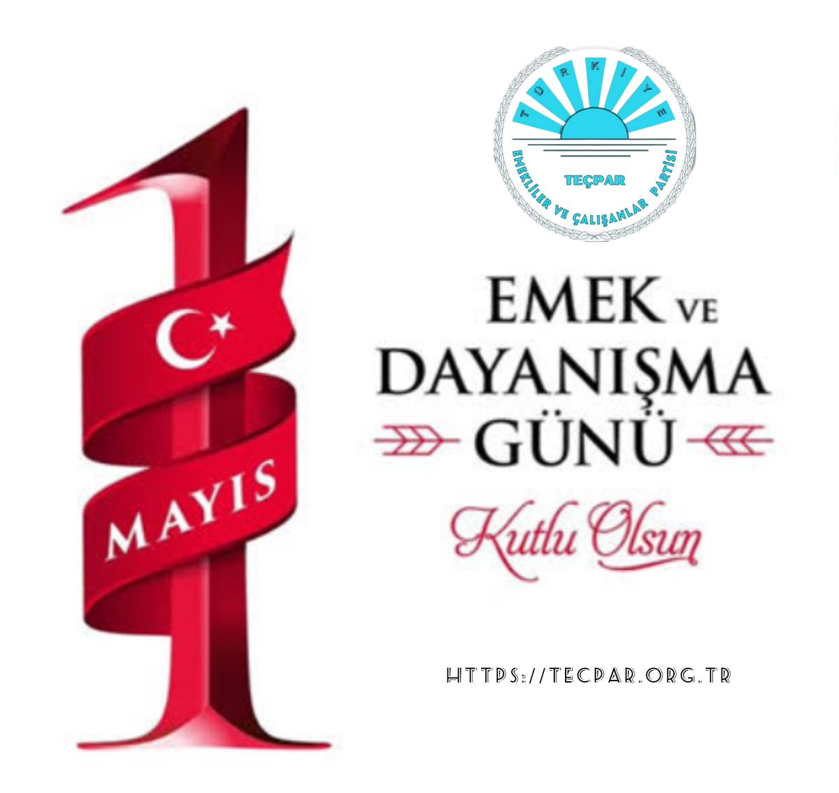 Aydınlık, eşit ve güzel bir dünyayı göreceğimiz günlerin geleceği umuduyla, tüm emekçi kardeşlerimizin 1 Mayıs Emek ve Dayanışma Günü'nü kutluyoruz. #TürkiyeEmeklilerveÇalışanlarPartisi 🇹🇷 #1MAYIS #1mayisemekvedayanismagunu @TECPARorgtr @CengizERTEN @Zisan34ipek #DolarTL