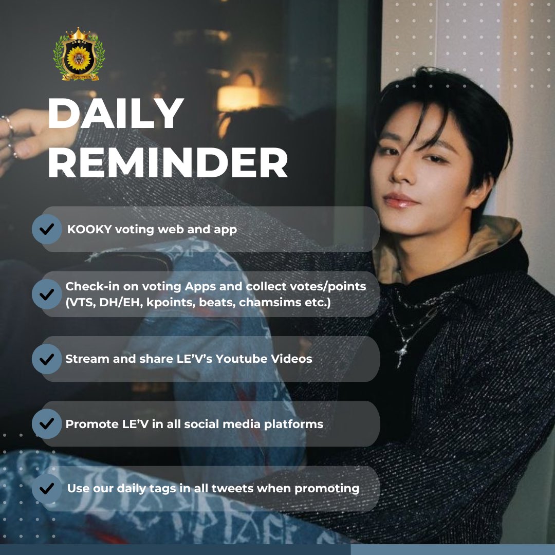 📢
[DAILY REMINDER]

Good day! Here’s our daily reminder to every #LEVELs! Have a great day ahead. 💛

#LEV #레비 #レビ #WANGZIHAO #王子浩  #왕즈하오 #ワンズハオ
@LEV_Official_ @LEV_OFFICIAL_JP @ChromosomeEG