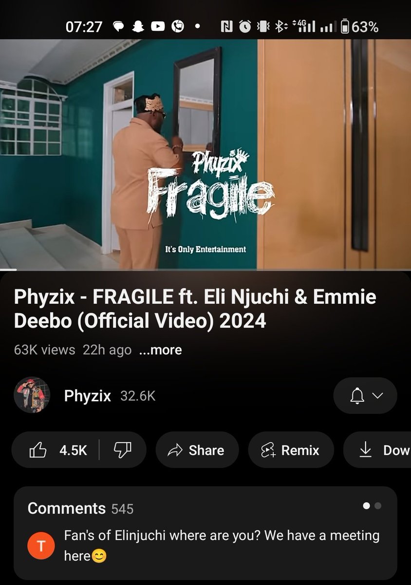 Man Phyzooooo! Emmie Deebooo! Njuchi Bwaaayyy! #FRAGILE anangotengana madolo amwene👍🙌 youtu.be/4apkzSGpU_0?si… Retweet ena awoneleso😍