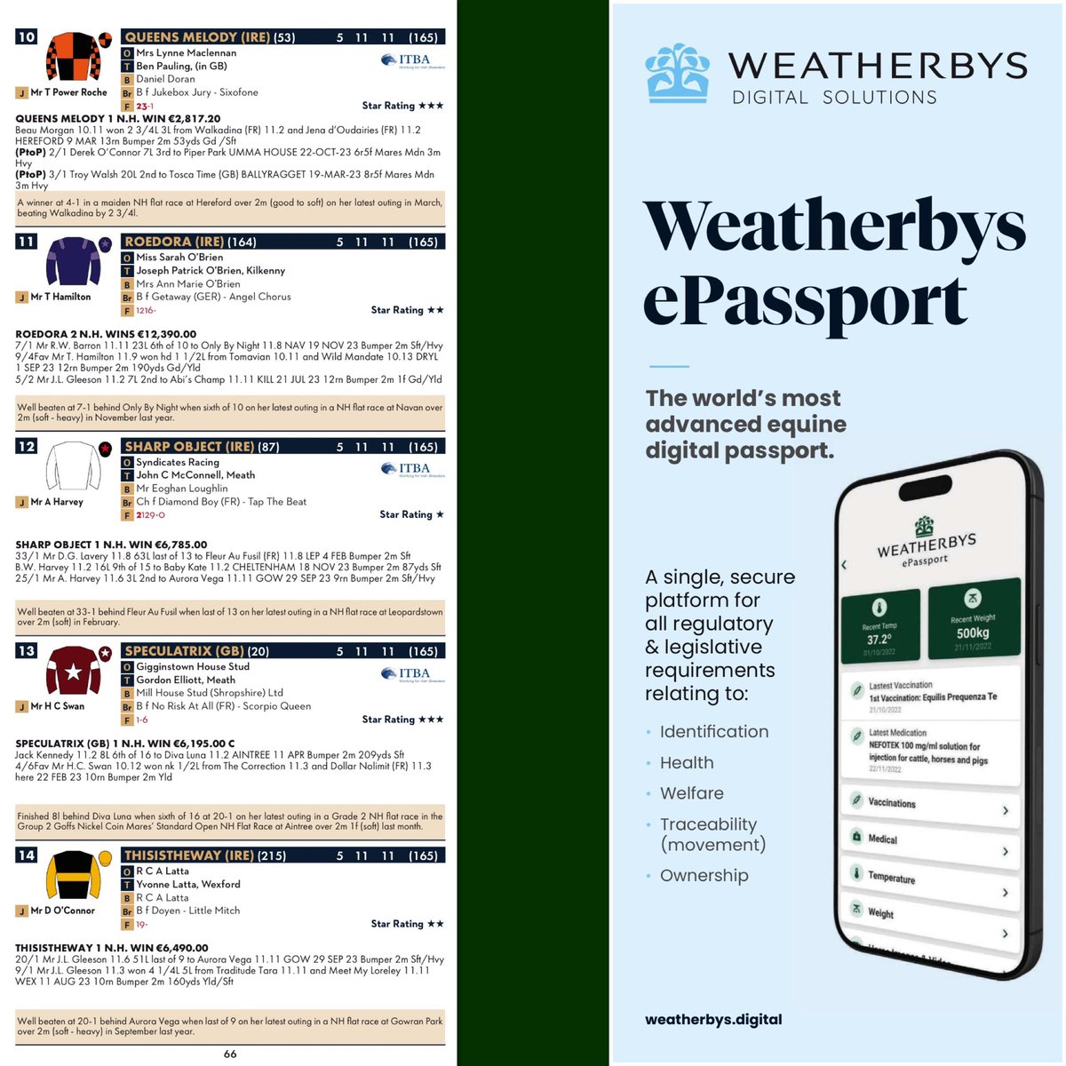 Really looking forward to sponsoring the Weatherbys GSB @IrishEBF_ Mares Bumper @punchestownrace once again today. Our own @paulfergusonJTF previews the race in the official racecard - it’s a contest which has been won in the past by classy mares such as Grangee, Augusta Kate &…